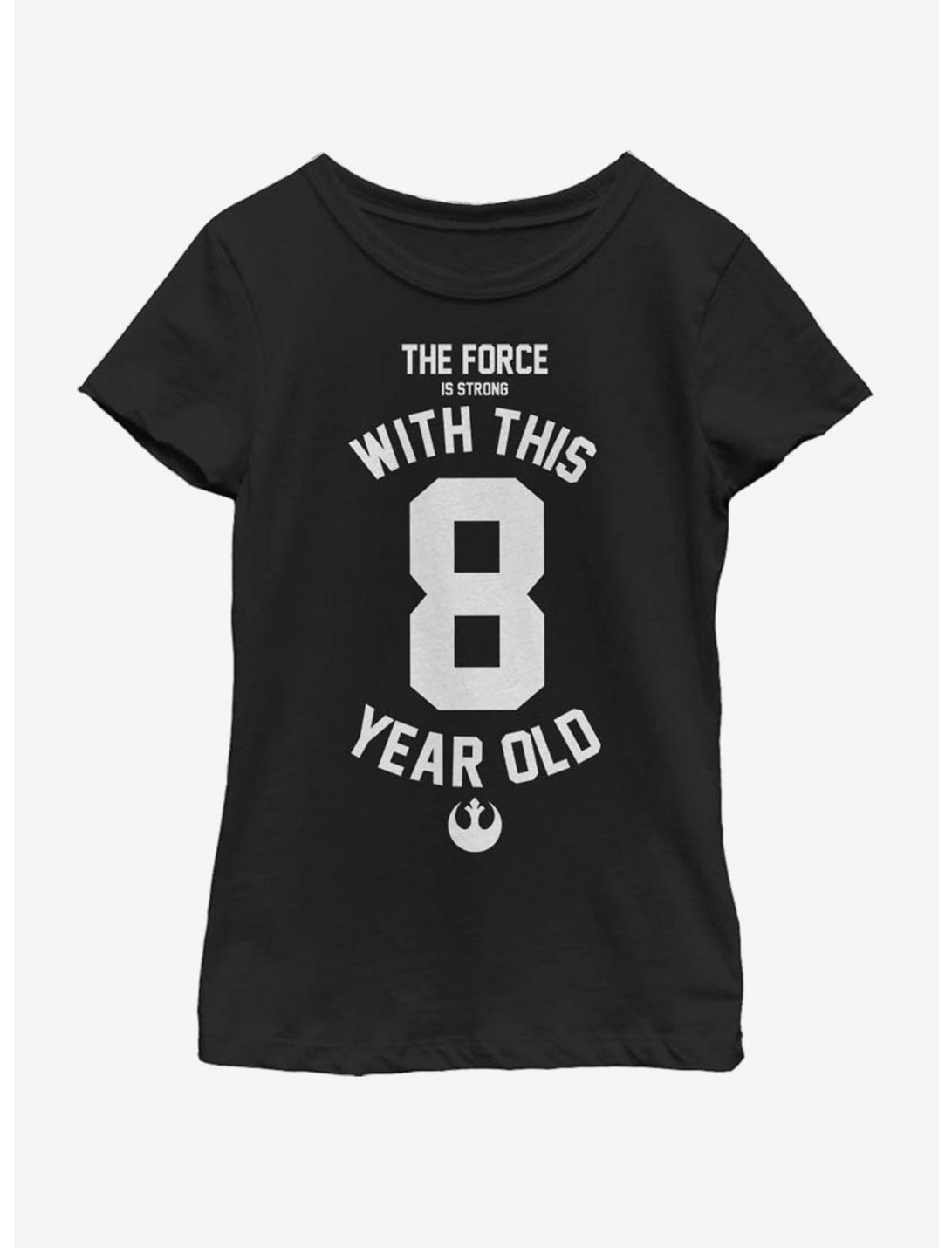 Star Wars Force Sensitive Eight Youth Girls T-Shirt, BLACK, hi-res