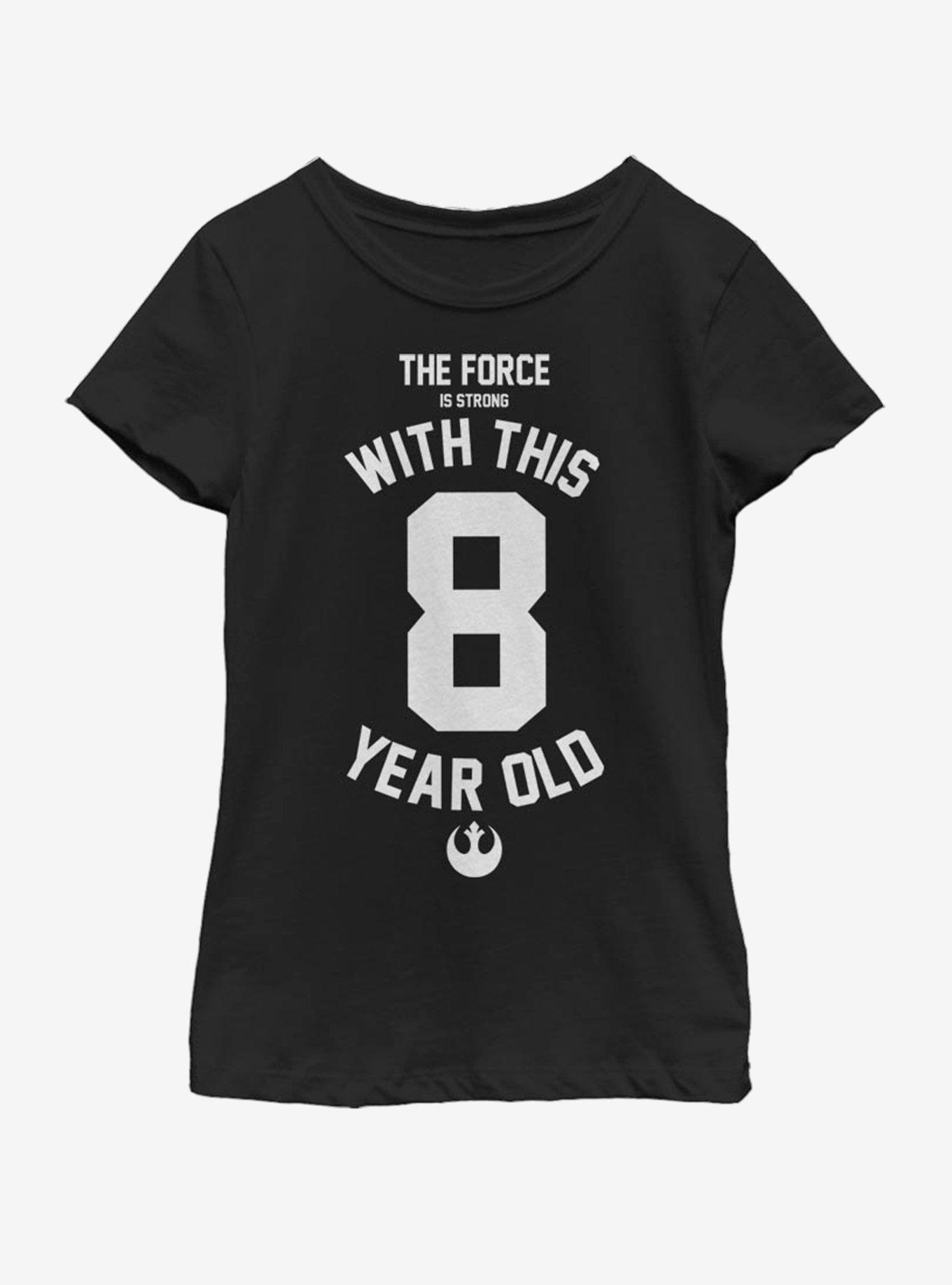 Star Wars Force Sensitive Eight Youth Girls T-Shirt, BLACK, hi-res