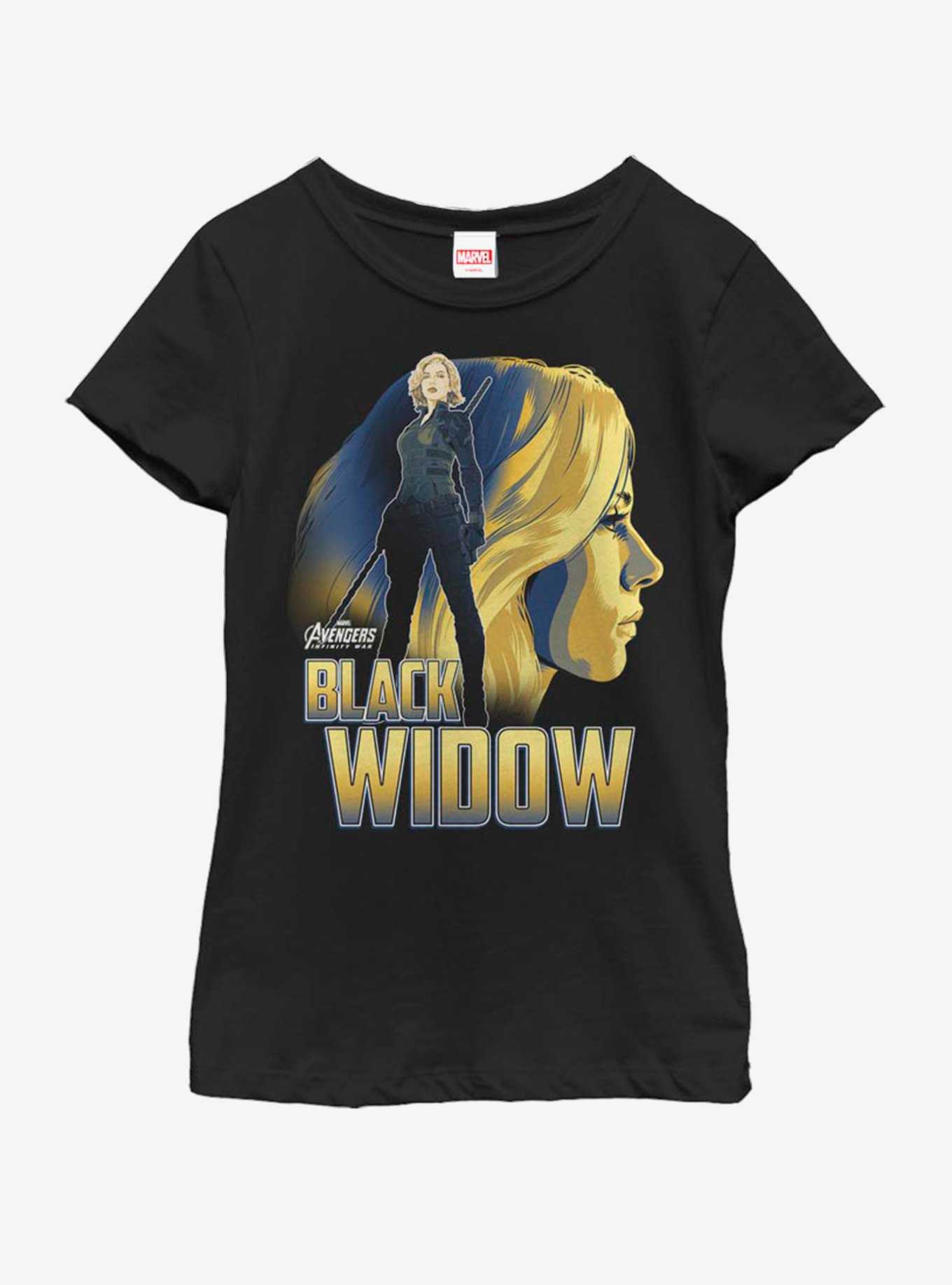 Marvel Avengers Infinity War Black Widow Sil Youth Girls T-Shirt, , hi-res