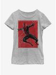 Marvel Spiderman Spiderman Swings Youth Girls T-Shirt, ATH HTR, hi-res