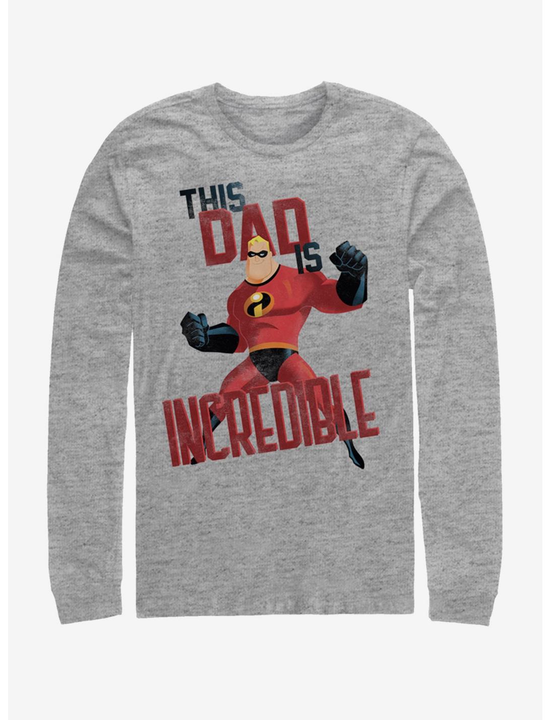 Disney Pixar Incredibles This Dad Long Sleeve T-Shirt, ATH HTR, hi-res