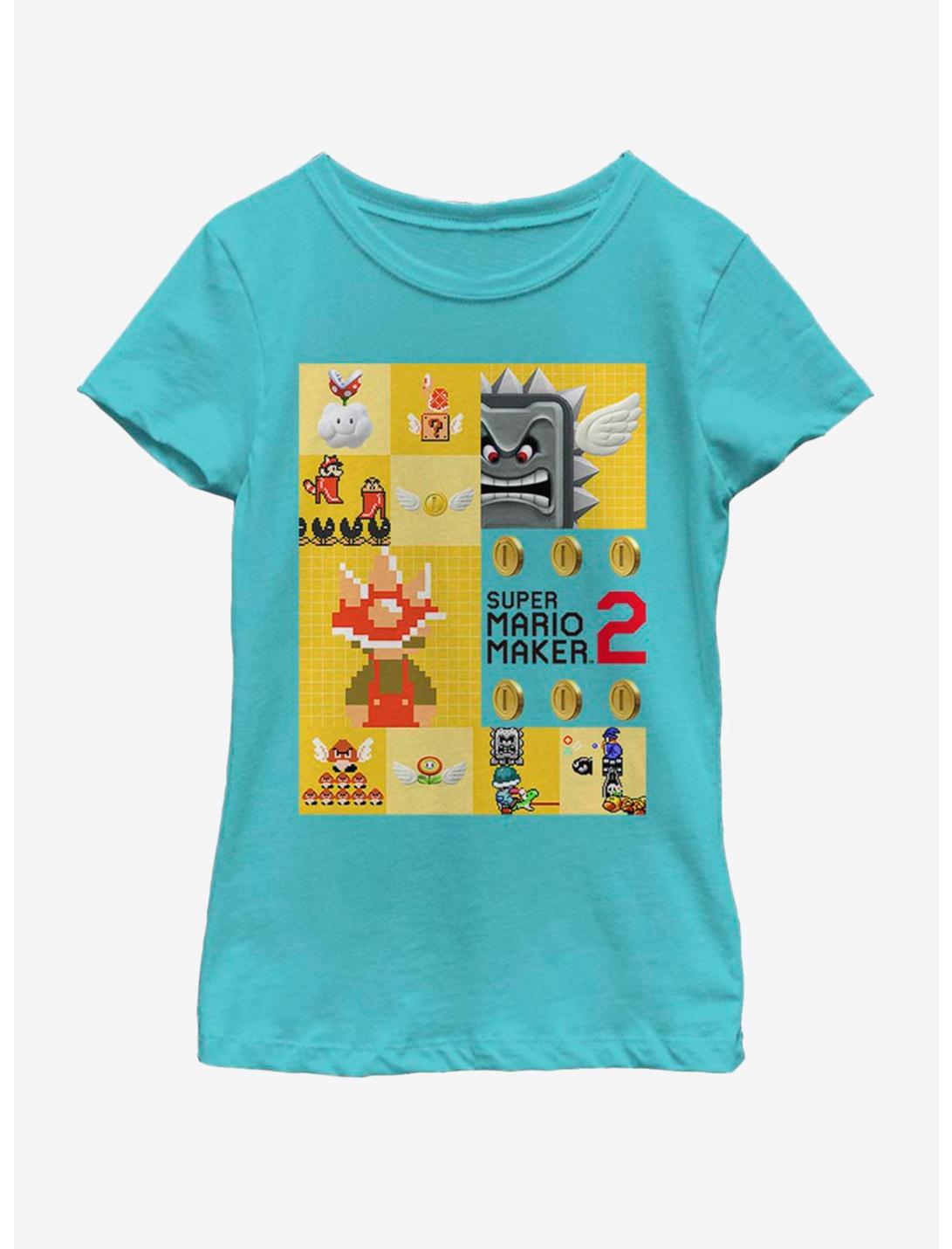 Nintendo Building Blocks Youth Girls T-Shirt, TAHI BLUE, hi-res