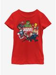 Marvel Group Marvel Retro Youth Girls T-Shirt, RED, hi-res