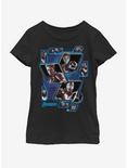 Marvel Avengers: Endgame Avengers Panel Shot Youth Girls T-Shirt, BLACK, hi-res