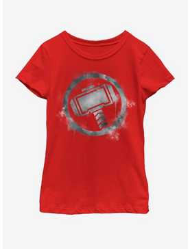 Marvel Avengers: Endgame Thor Spray Logo Youth Girls T-Shirt, , hi-res