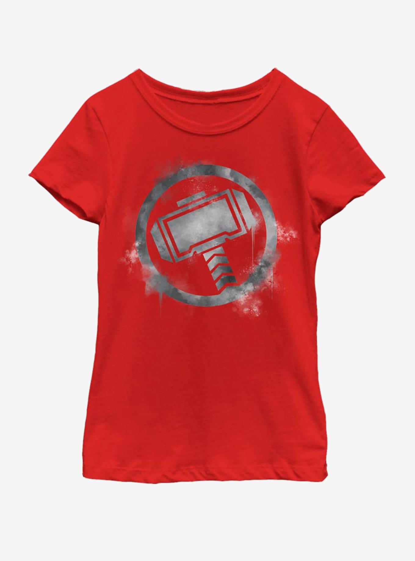 Marvel Avengers: Endgame Thor Spray Logo Youth Girls T-Shirt, , hi-res