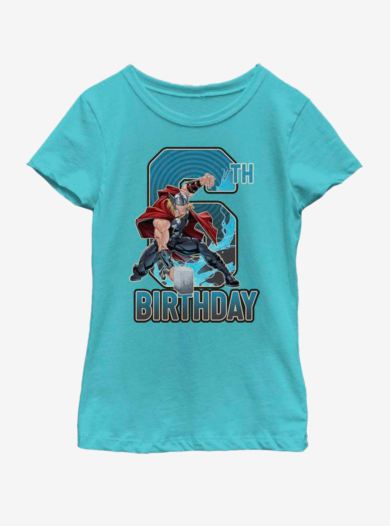 Marvel Thor 6th Bday Youth Girls T-Shirt, , hi-res