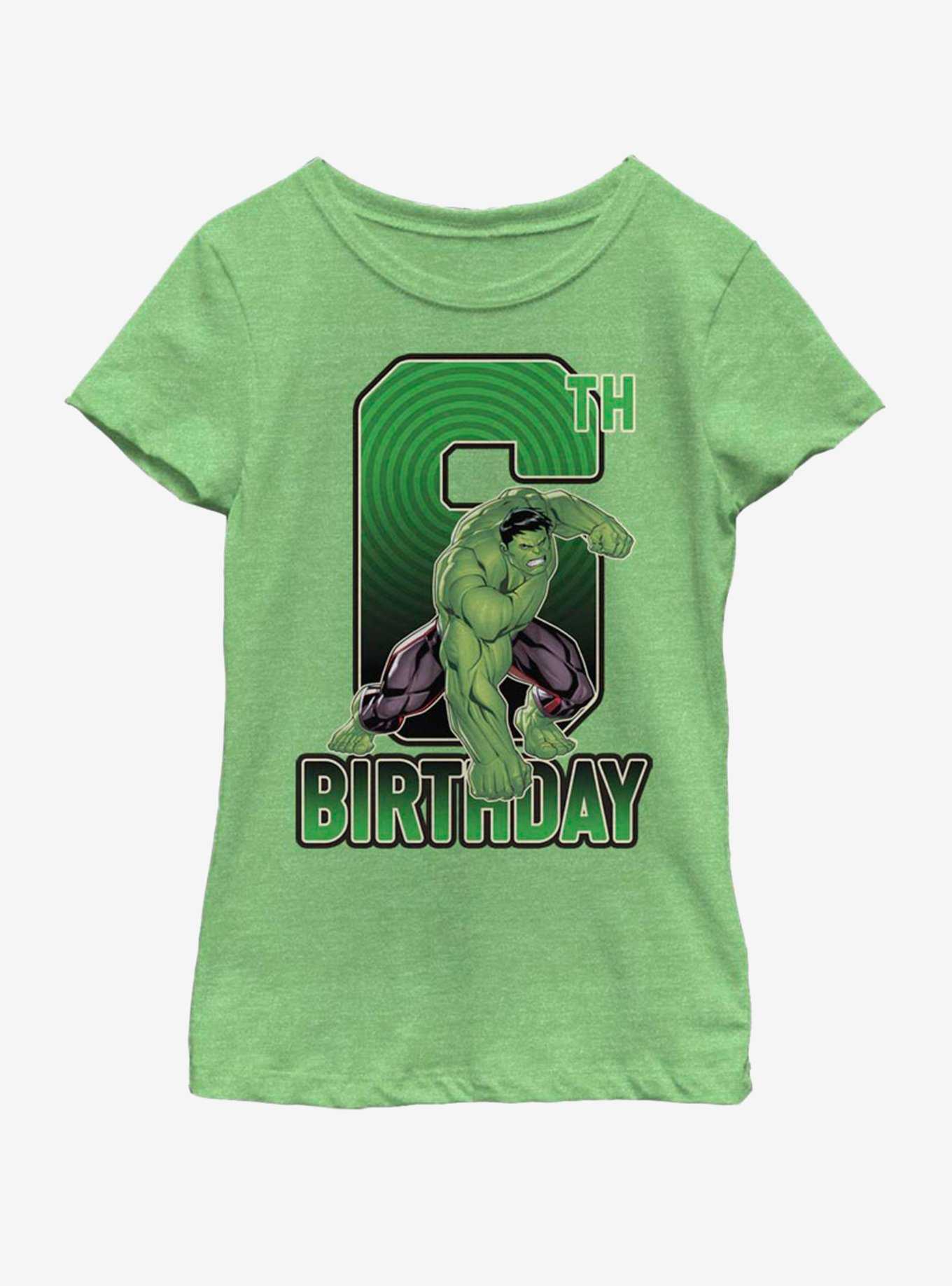 Marvel Hulk 6th Bday Youth Girls T-Shirt, , hi-res