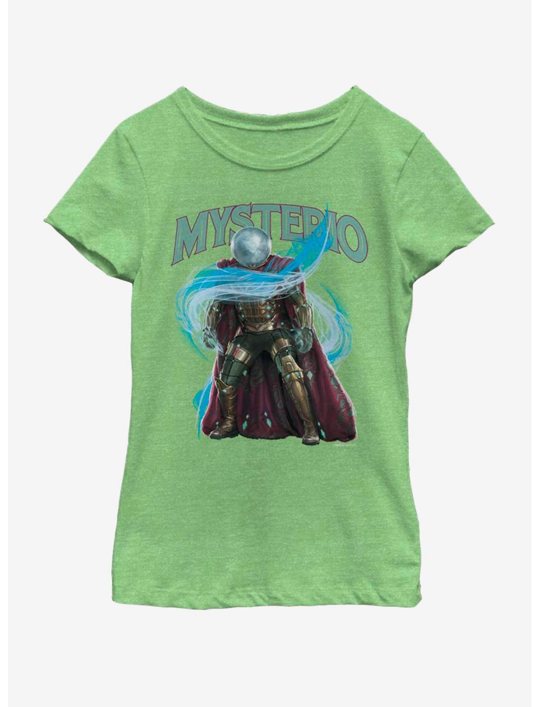 Marvel Spiderman Far From Home Mysterio Stance Youth Girls T-Shirt, GRN APPLE, hi-res