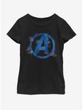 Marvel Avengers: Endgame Avengers Spray Logo Youth Girls T-Shirt, BLACK, hi-res