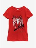 Marvel Spiderman Spider Youth Girls T-Shirt, RED, hi-res