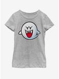 Nintendo Boo Face Youth Girls T-Shirt, ATH HTR, hi-res