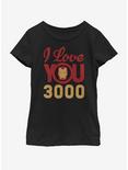 Marvel Avengers: Endgame 3000 Icon Face Youth Girls T-Shirt, BLACK, hi-res