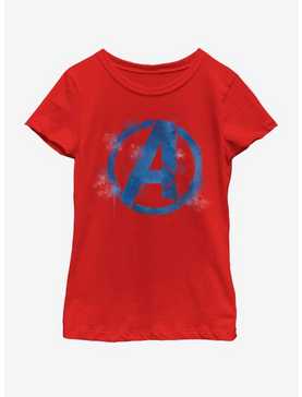 Marvel Avengers: Endgame Avengers Spray Logo Youth Girls T-Shirt, , hi-res
