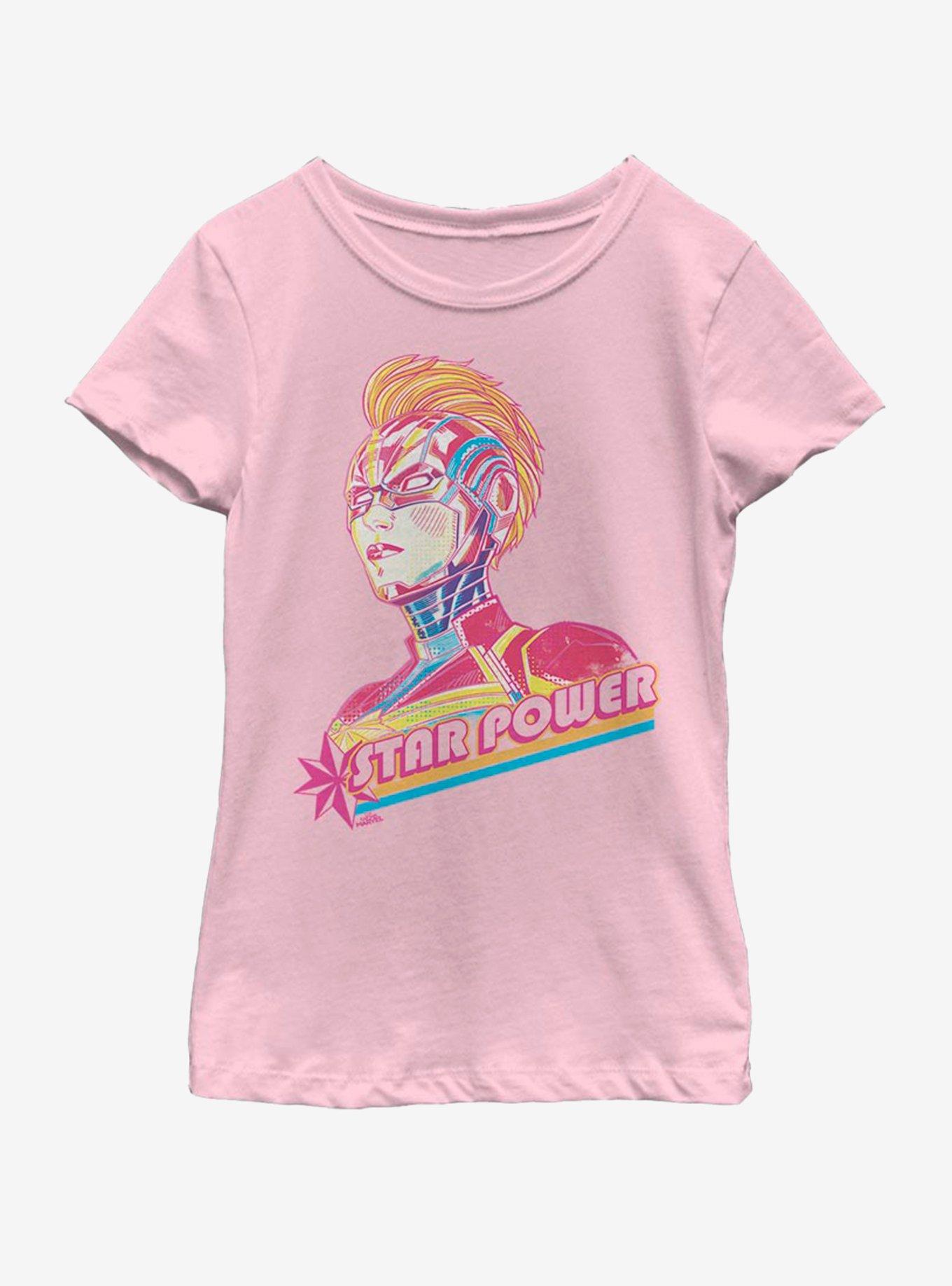 Marvel Captain Marvel Pop Star Youth Girls T-Shirt, , hi-res