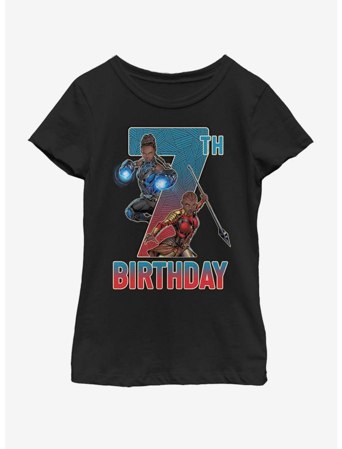 Marvel Black Panther Shuri Okoye 7th Bday Youth Girls T-Shirt, BLACK, hi-res