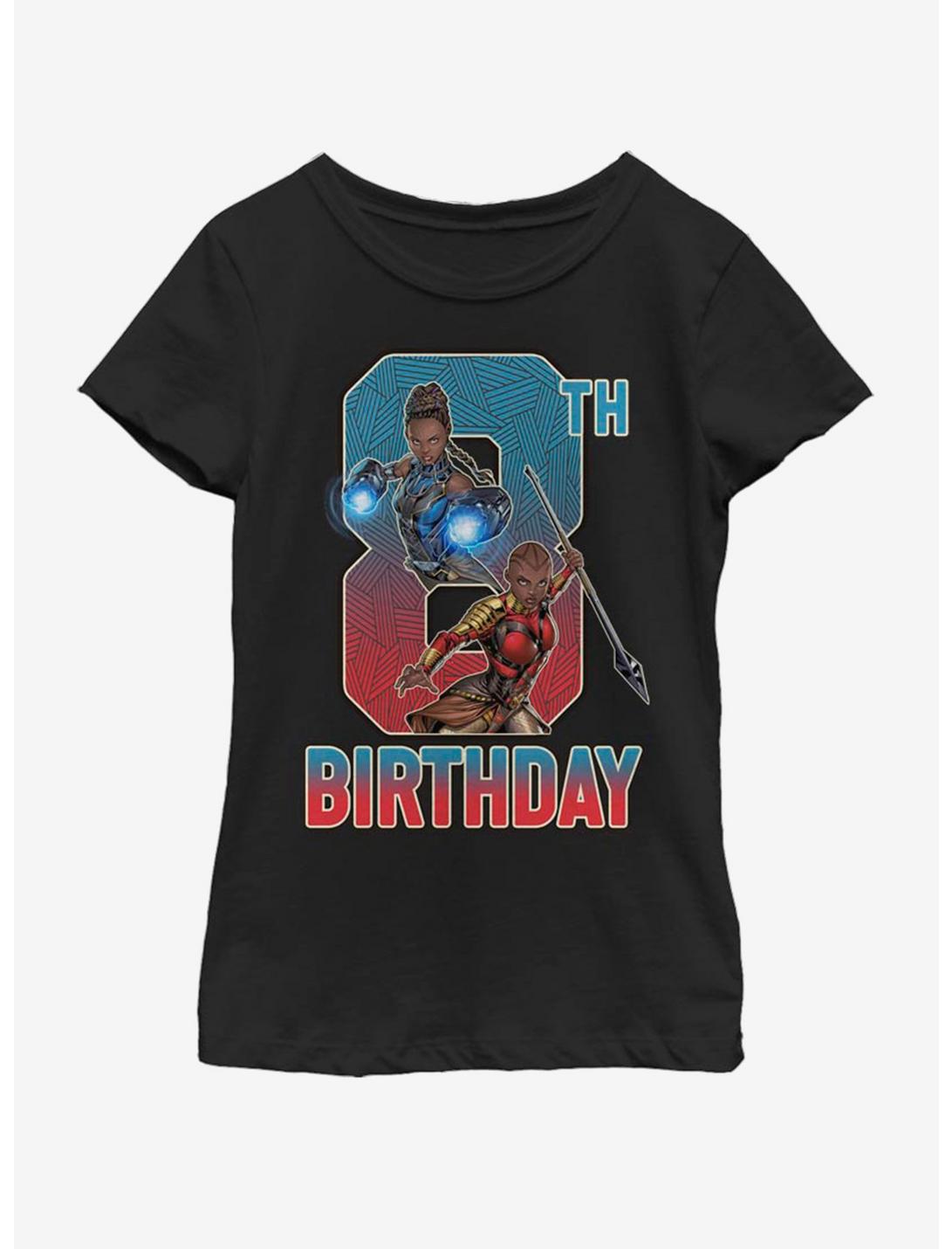 Marvel Black PantherShuri Okoye 8th Bday Youth Girls T-Shirt, BLACK, hi-res