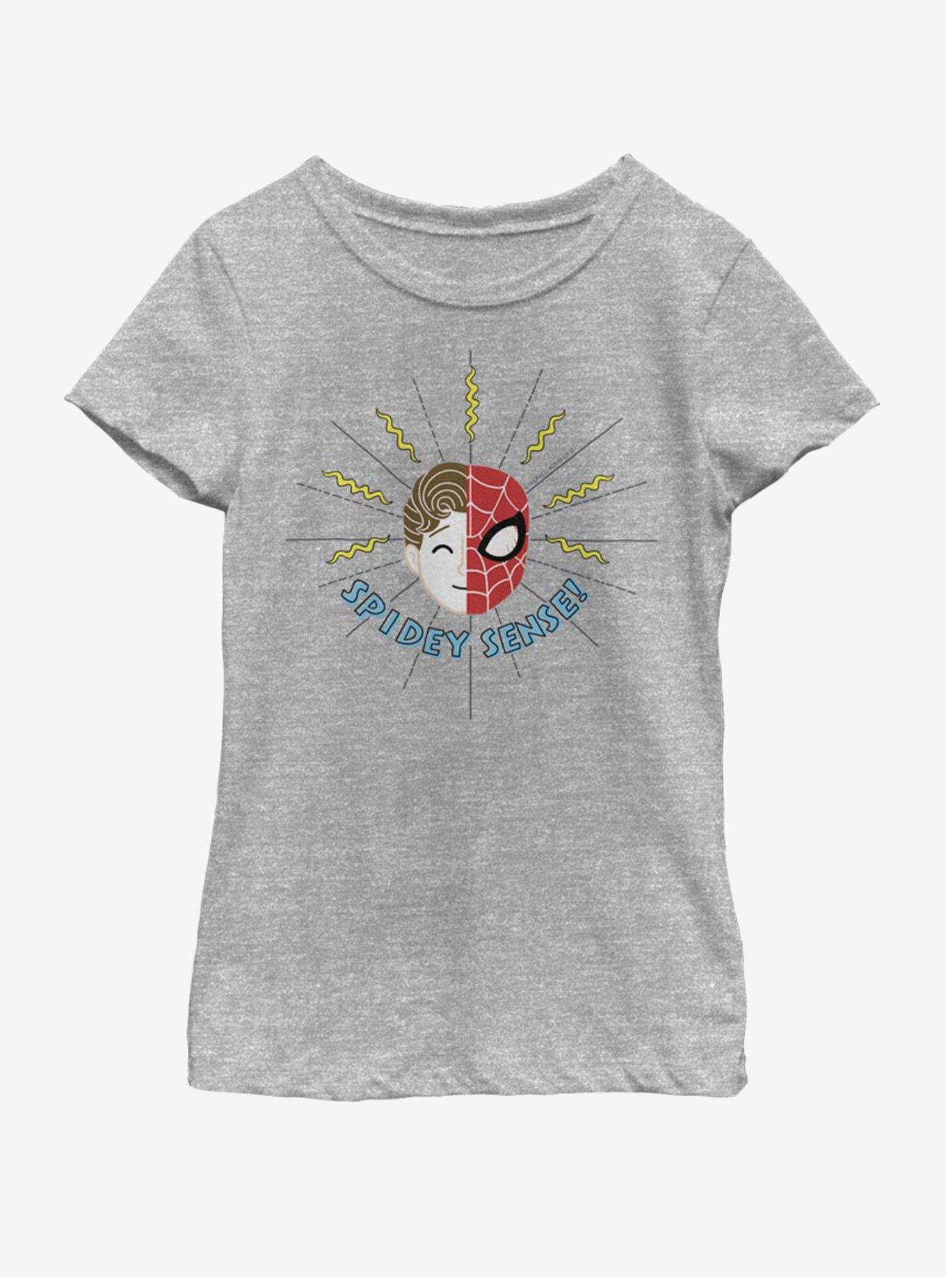 Marvel Spiderman Far From Home Spidey Sense Youth Girls T-Shirt, ATH HTR, hi-res