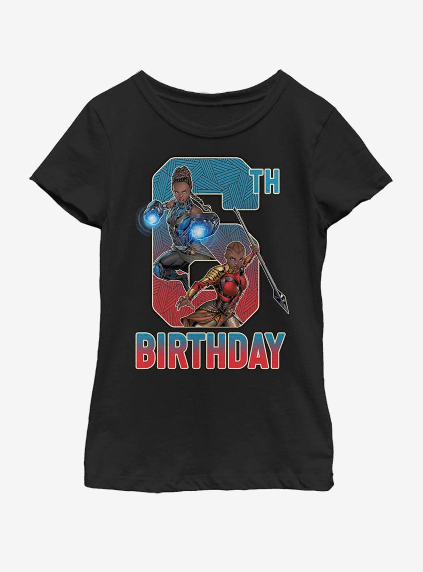 Marvel Black Panther Shuri Okoye 6th Bday Youth Girls T-Shirt, , hi-res
