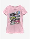 Marvel Three Panel Youth Girls T-Shirt, PINK, hi-res