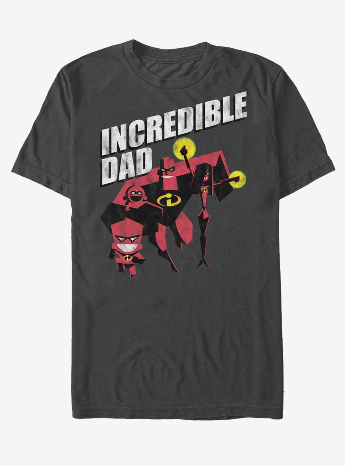 Disney Pixar Incredibles Credible Father T-Shirt, CHARCOAL, hi-res