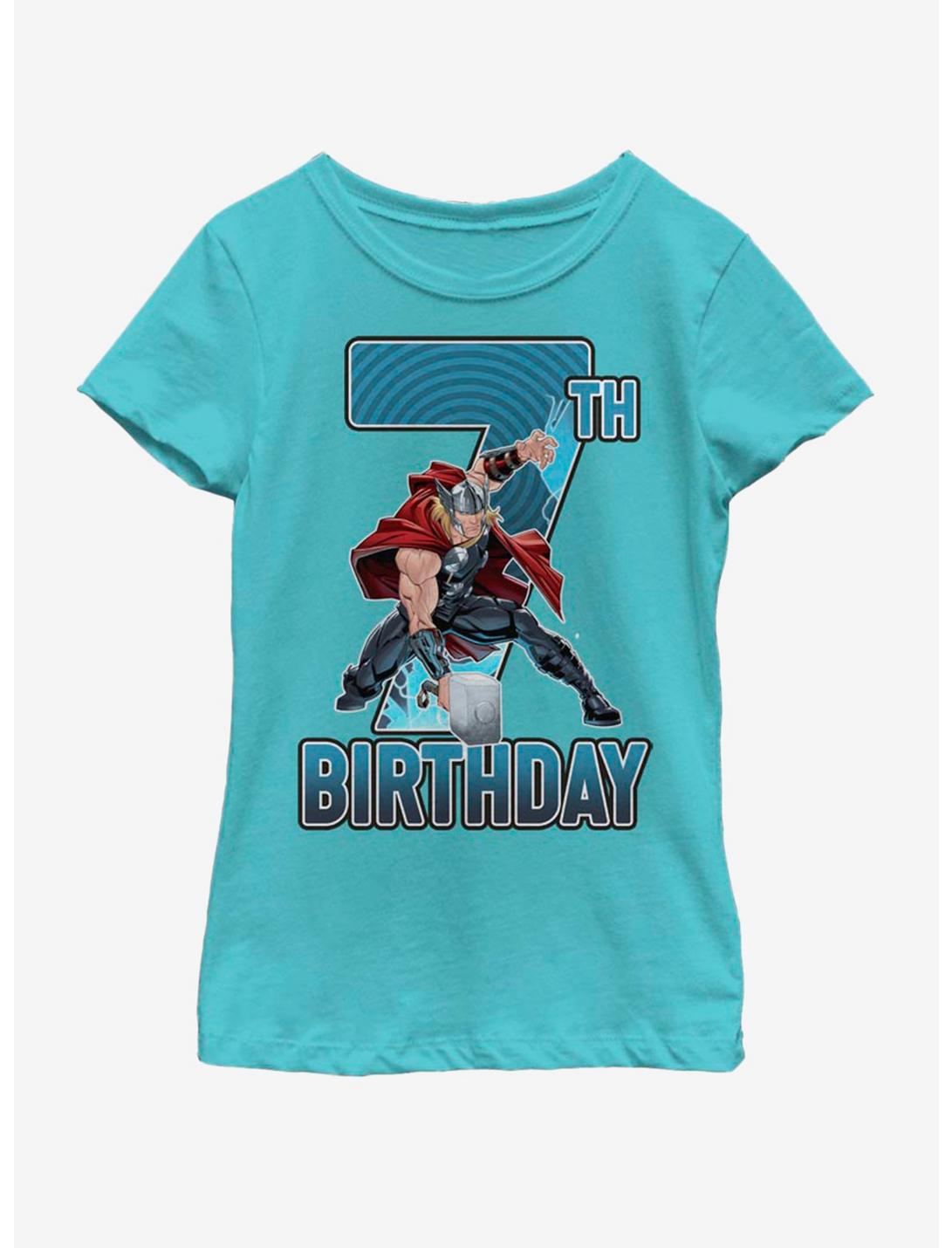 Marvel Thor 7th Bday Youth Girls T-Shirt, TAHI BLUE, hi-res
