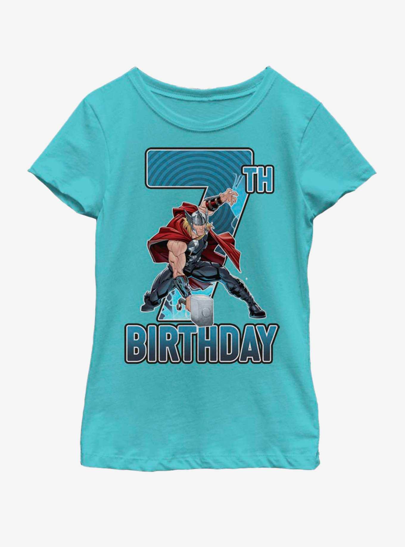 Marvel Thor 7th Bday Youth Girls T-Shirt, , hi-res