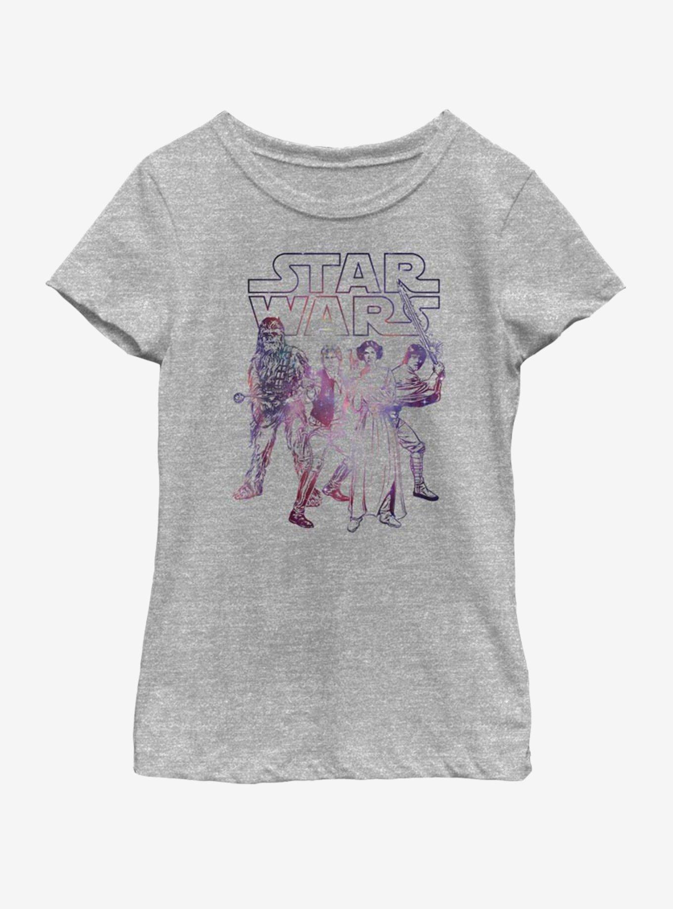 Star Wars Rebel Group Youth Girls T-Shirt, ATH HTR, hi-res