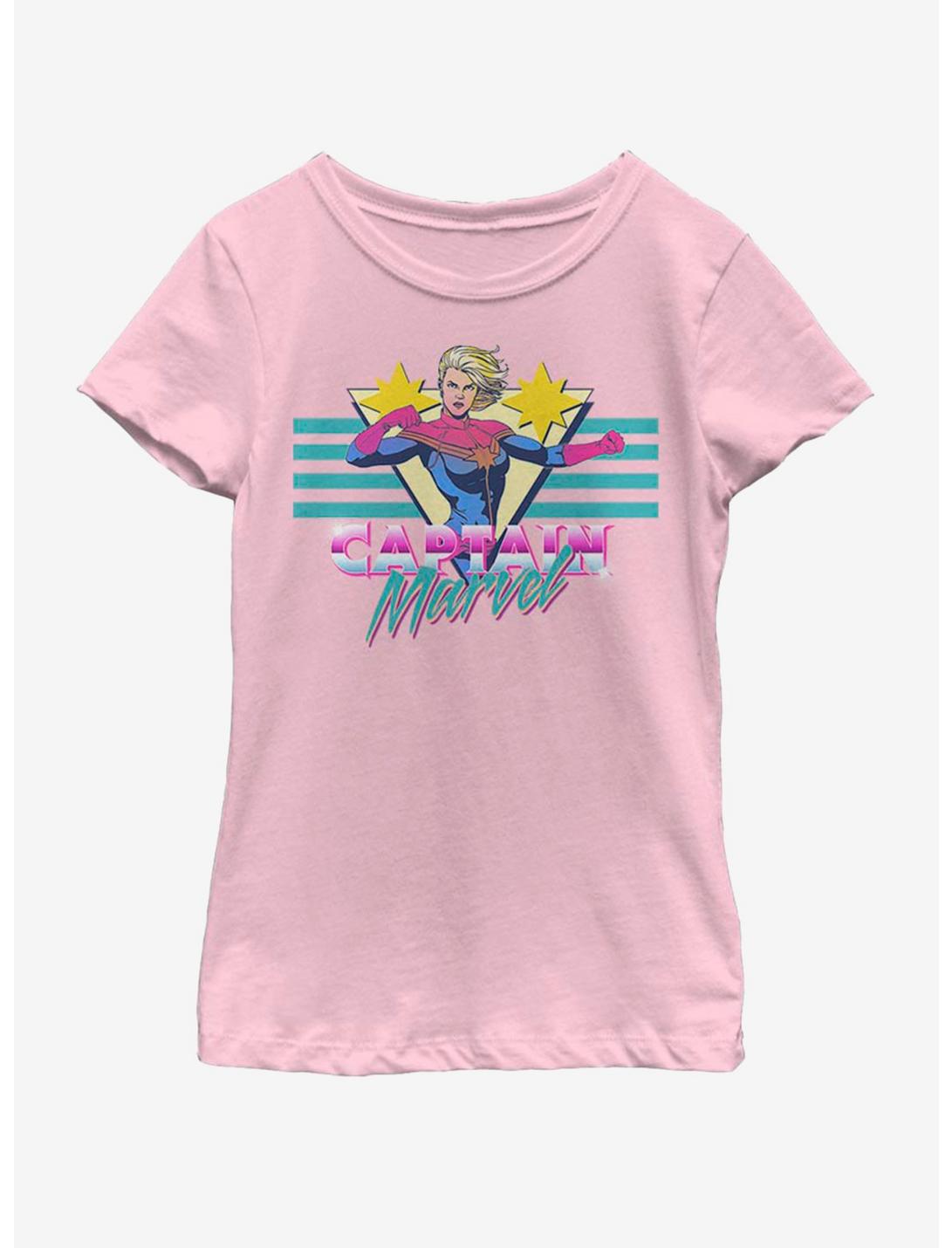 Marvel Captain Marvel Wave Youth Girls T-Shirt, PINK, hi-res