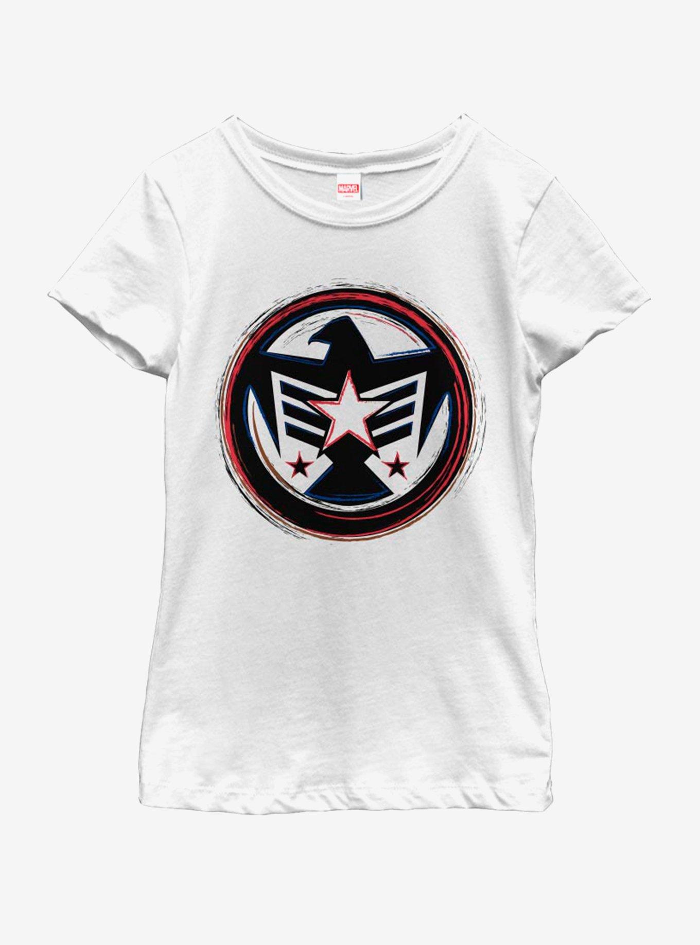 Marvel Falcon America Youth Girls T-Shirt, WHITE, hi-res