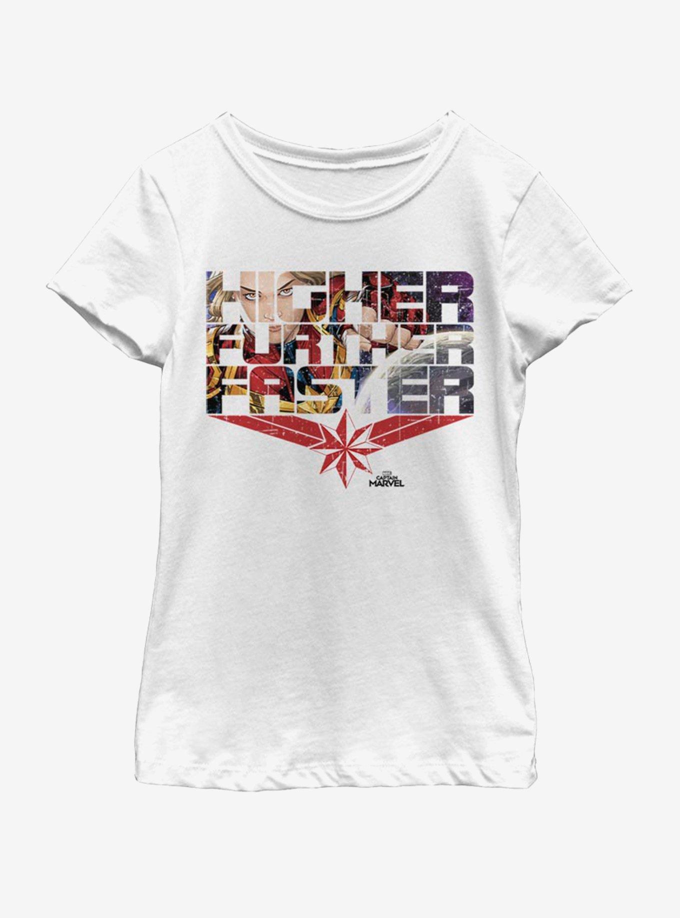 Marvel Captain Marvel Inside Comics Youth Girls T-Shirt, WHITE, hi-res