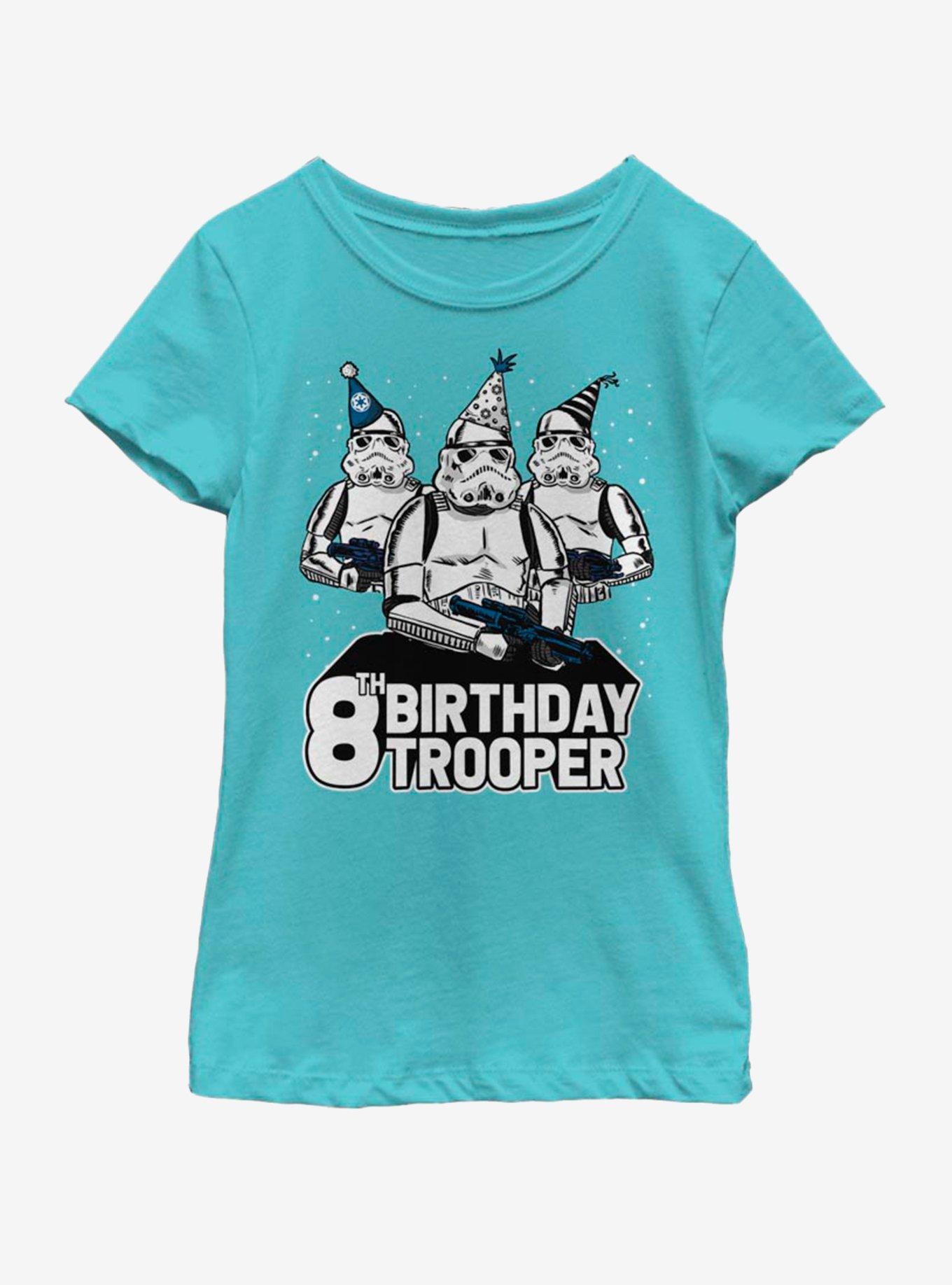 Star Wars Birthday Trooper Eight Youth Girls T-Shirt, TAHI BLUE, hi-res