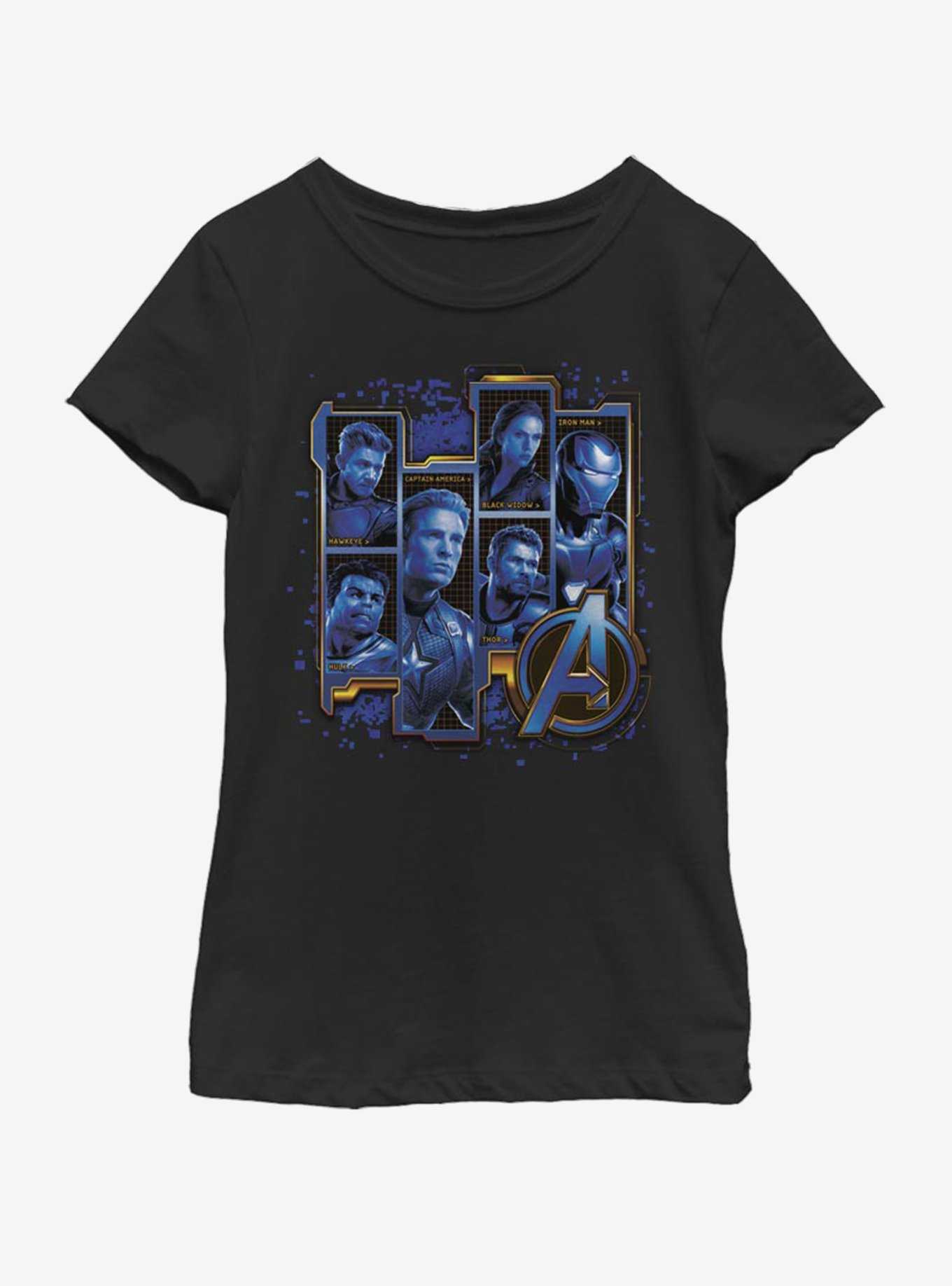 Marvel Avengers: Endgame Blue Box Up Youth Girls T-Shirt, , hi-res