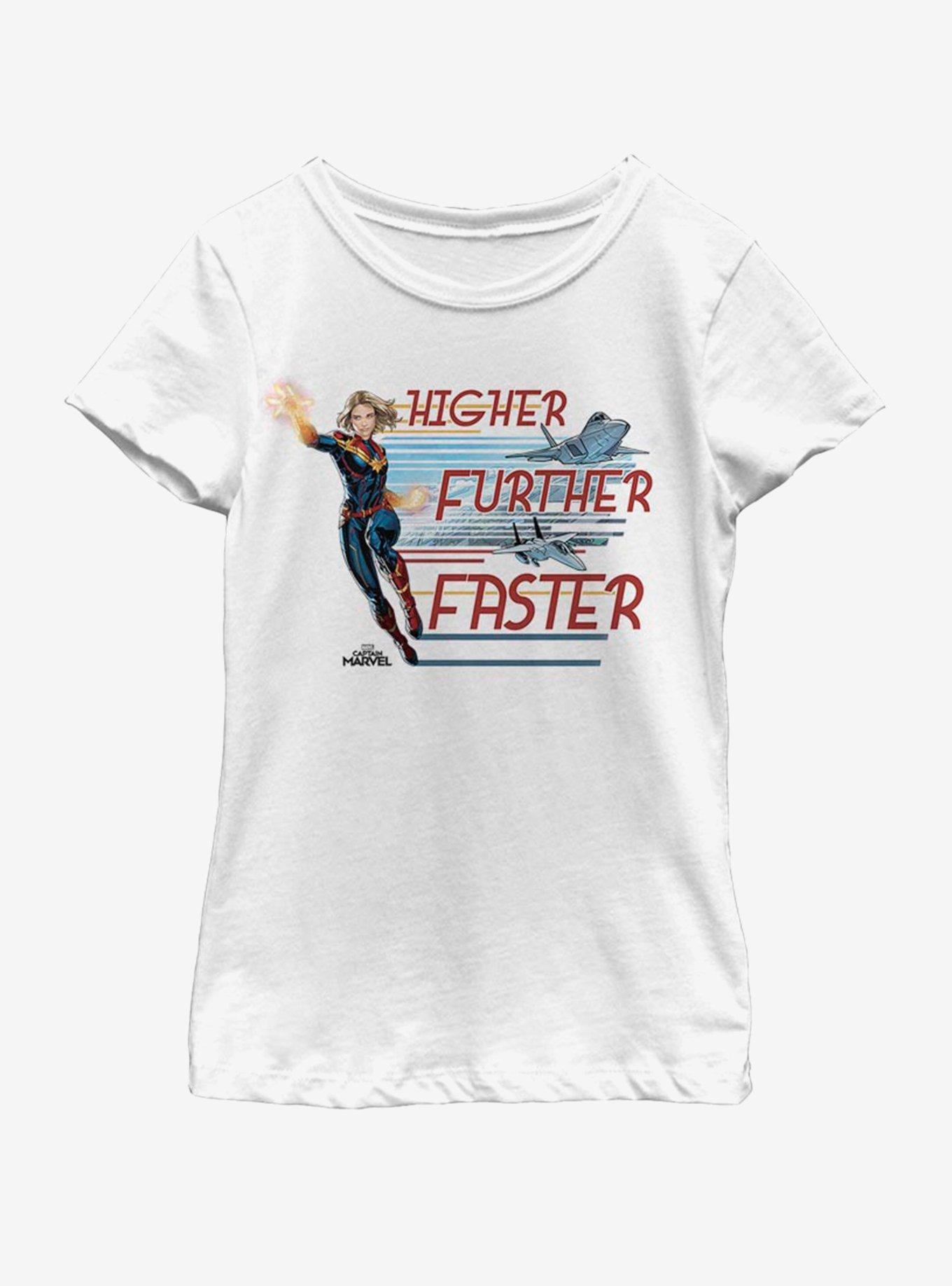 Marvel Captain Marvel Stream Jets Youth Girls T-Shirt, , hi-res
