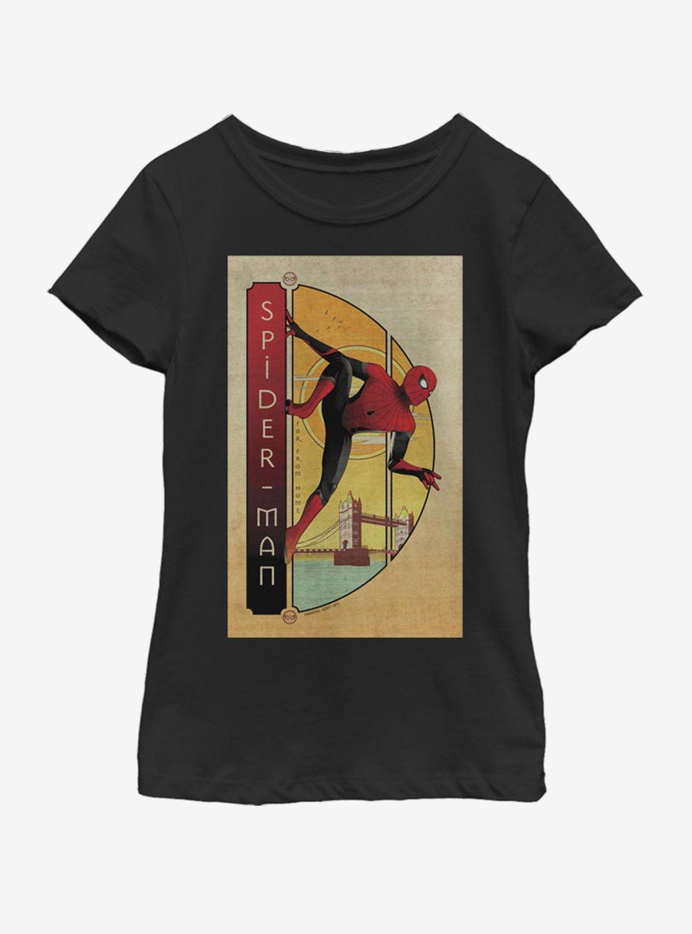 Marvel Spiderman Far From Home Spider-Man Bridge Youth Girls T-Shirt, , hi-res