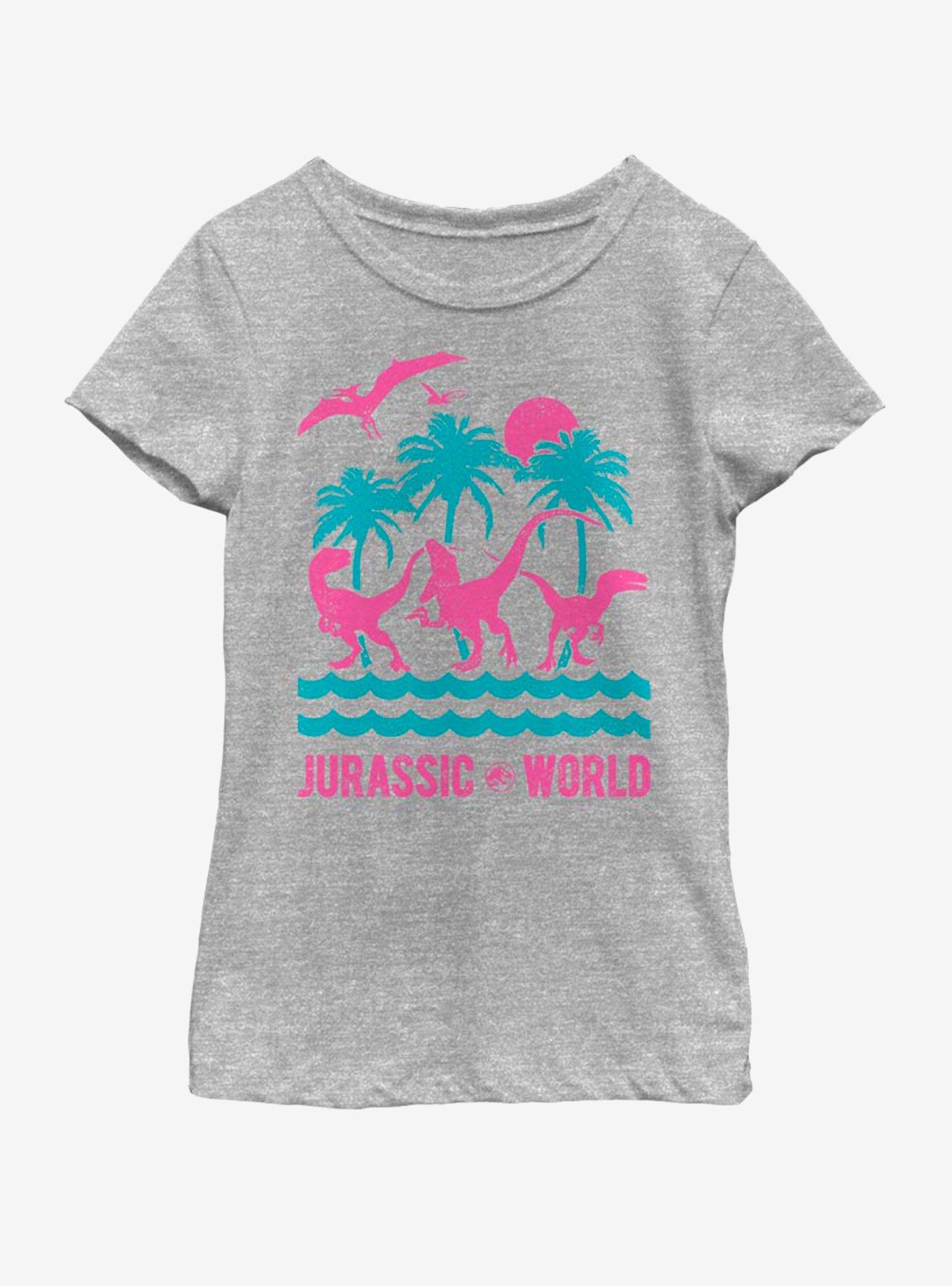 Jurassic World Tropical Island Youth Girls T-Shirt, , hi-res