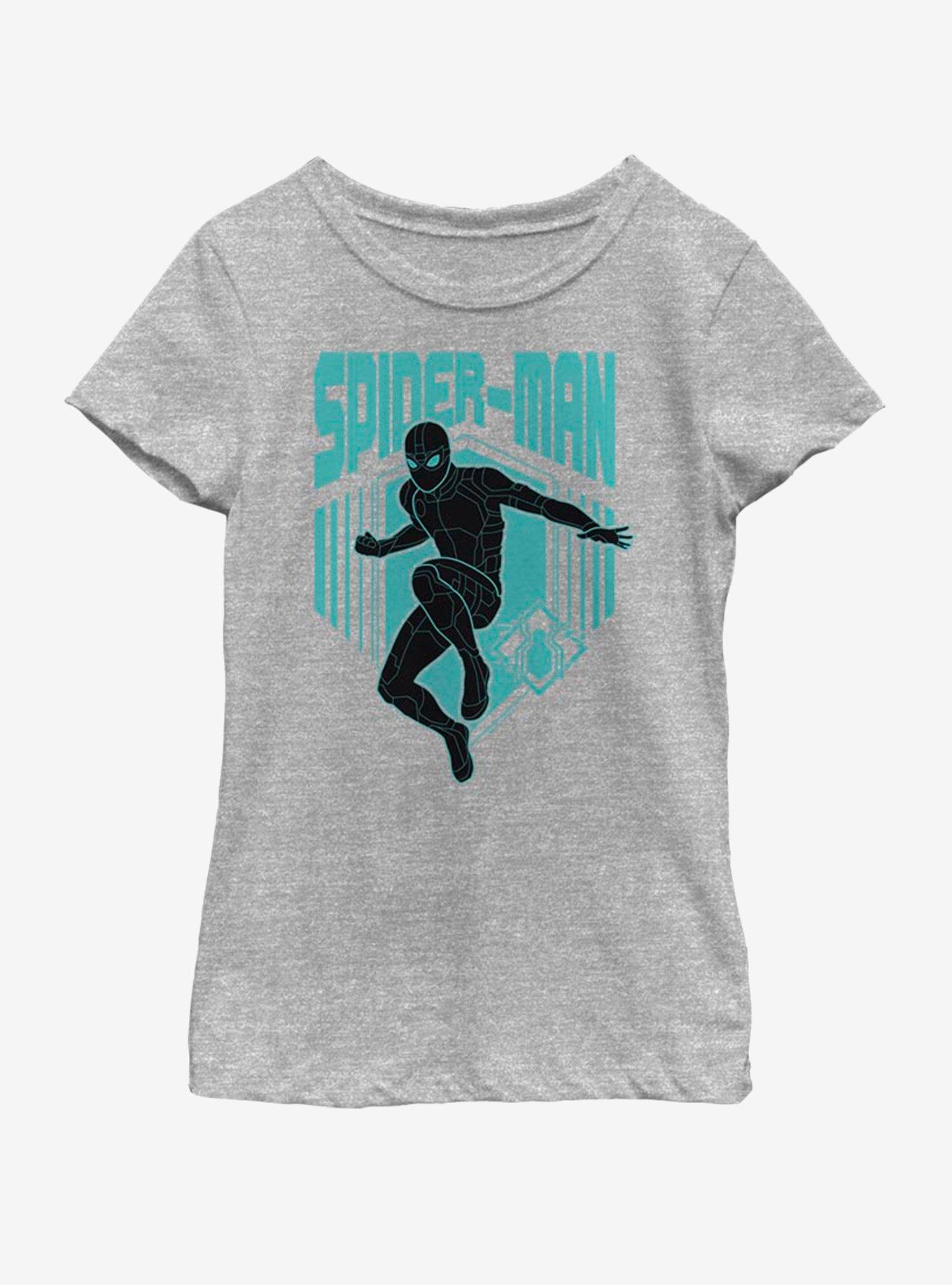 Marvel Spiderman Spider Stealth Youth Girls T-Shirt, ATH HTR, hi-res