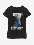 Marvel Captain America 7th Bday Youth Girls T-Shirt, BLACK, hi-res