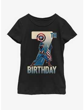 Marvel Captain America 7th Bday Youth Girls T-Shirt, , hi-res