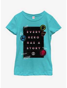 Marvel Hero Story Youth Girls T-Shirt, , hi-res