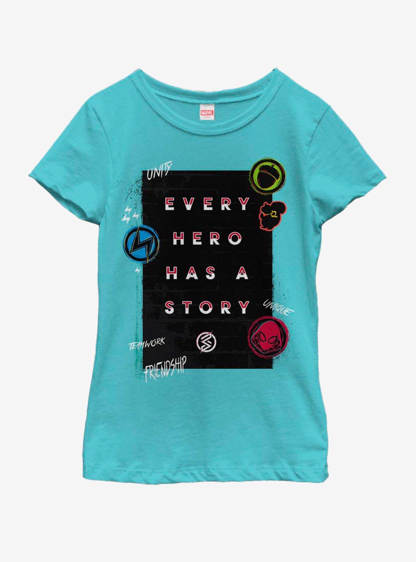 Marvel Hero Story Youth Girls T-Shirt, , hi-res