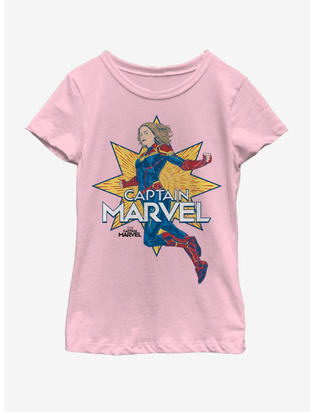 Marvel Captain Marvel Star Marvel Youth Girls T-Shirt, PINK, hi-res