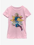 Marvel Captain Marvel Star Marvel Youth Girls T-Shirt, PINK, hi-res