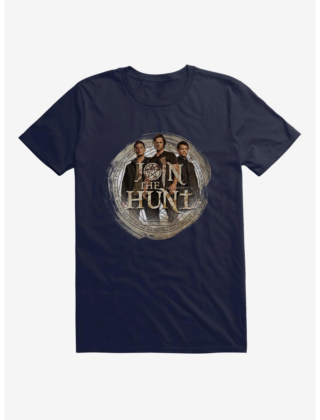 Supernatural Join The Hunt Group T-Shirt, NAVY, hi-res