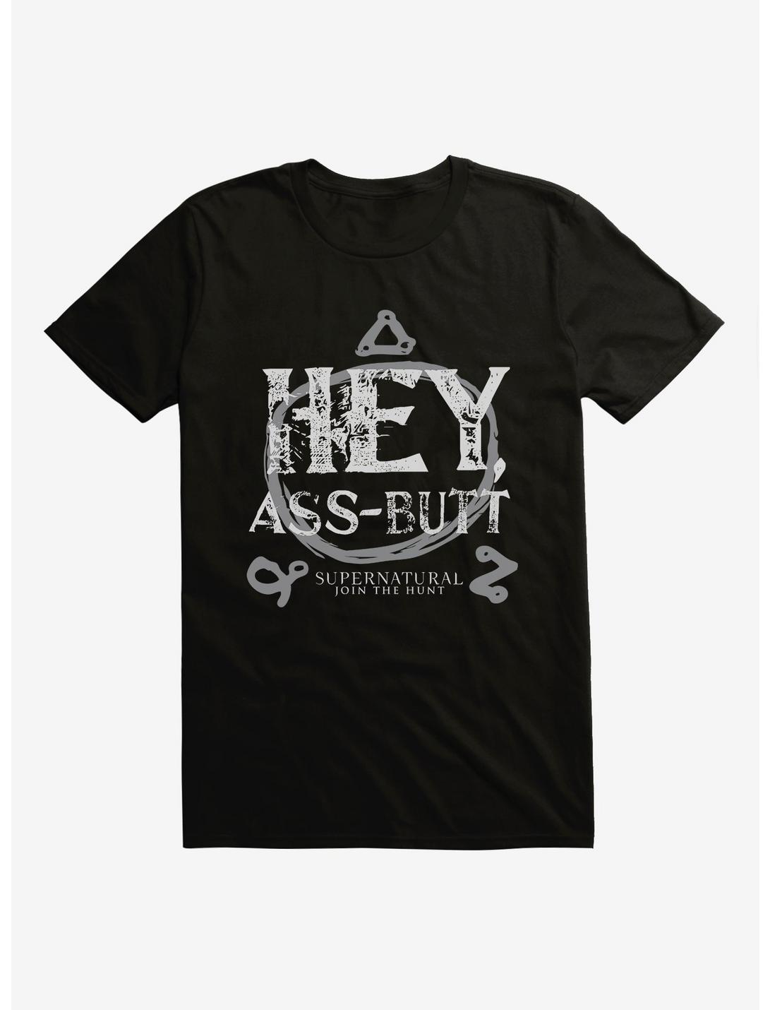 Supernatural Hey Ass-Butt T-Shirt, BLACK, hi-res