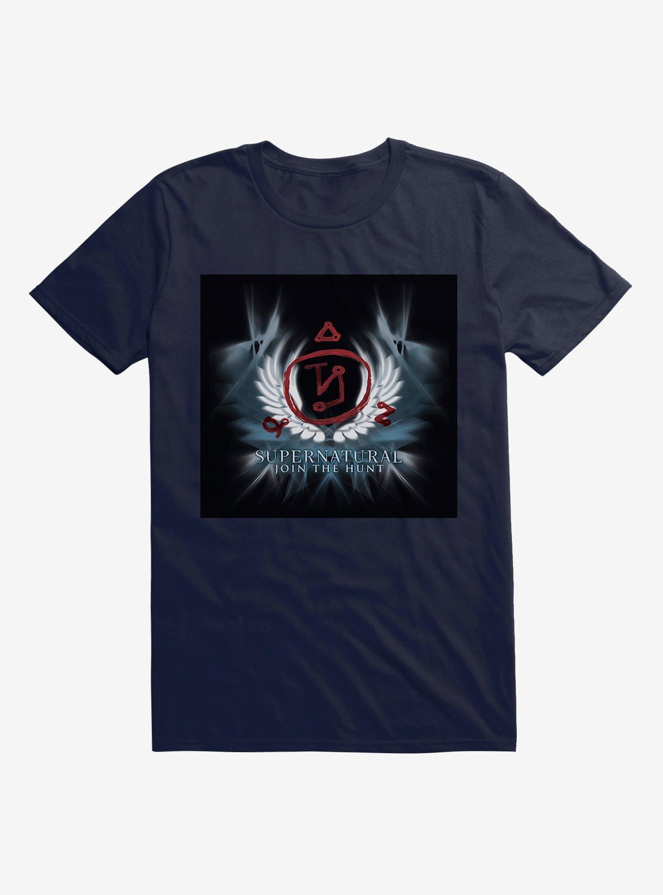 Supernatural Wings Emblem T-Shirt, NAVY, hi-res