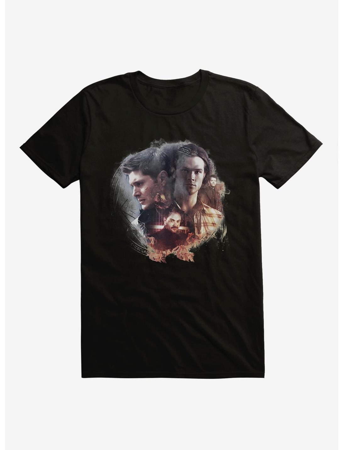 Supernatural Sam, Dean and Crowley T-Shirt, BLACK, hi-res