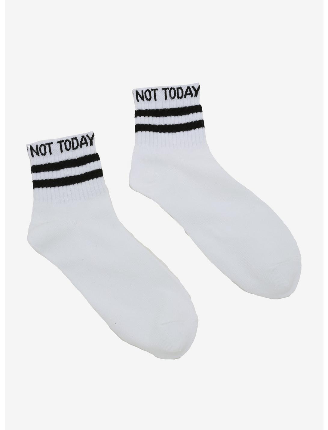 Not Today Black Stripe Ankle Socks, , hi-res