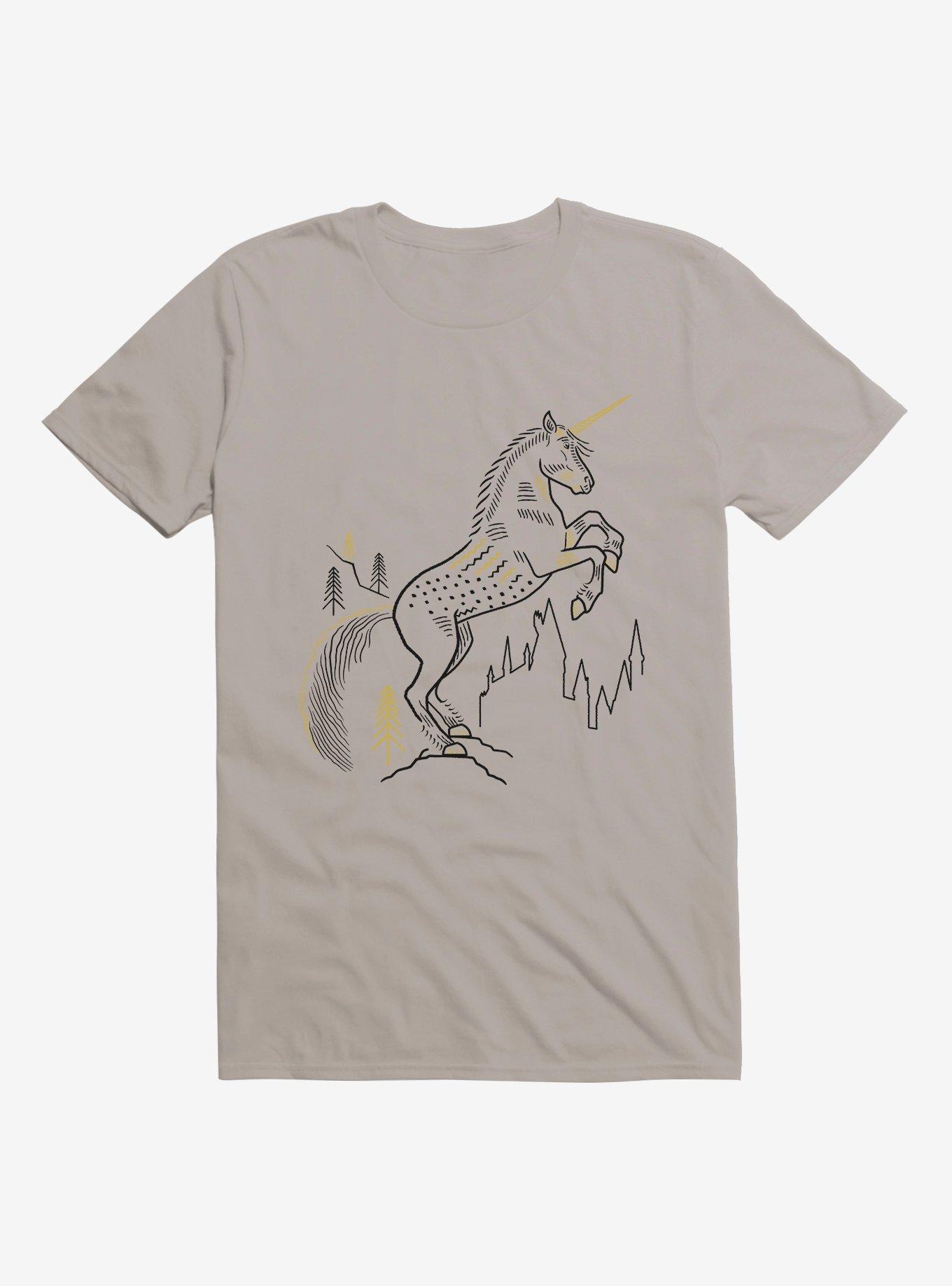 Harry Potter Unicorn T-Shirt, LIGHT GRAY, hi-res