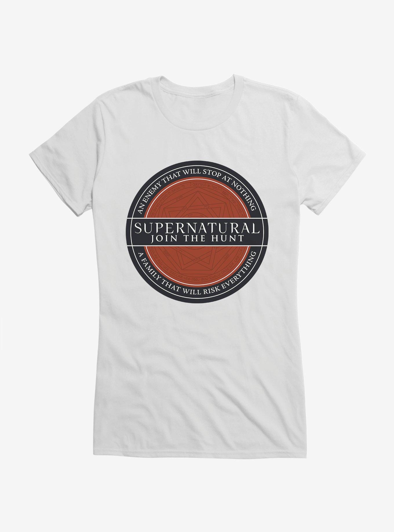 Supernatural Family Emblem Girls T-Shirt, WHITE, hi-res